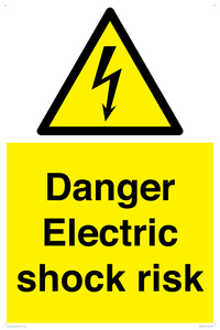 Danger Electric shock risk
